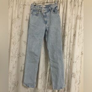 Light Wash Abercrombie & Fitch Straight Leg Jeans